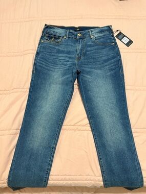 True Religion Mid Wash Blue Straight Jeans